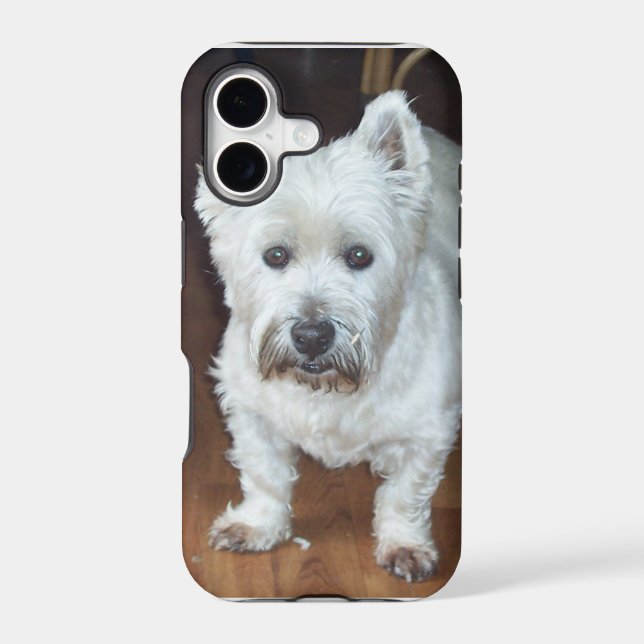 Westie iPhone case brown (Back)