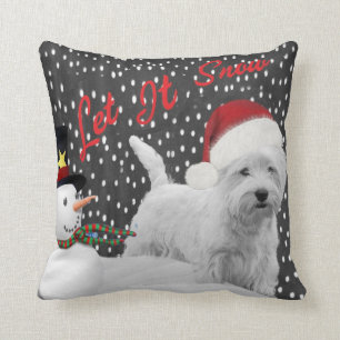 Westie Let It Snow PIllow