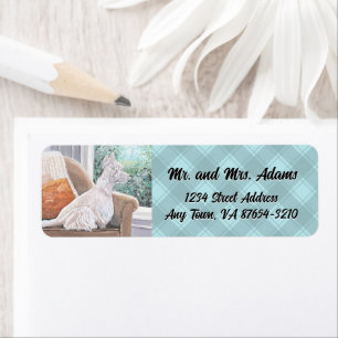 Westie Looking Out a Window