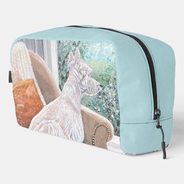 Westie Looking Out a Window Dopp Kit (Right Corner)