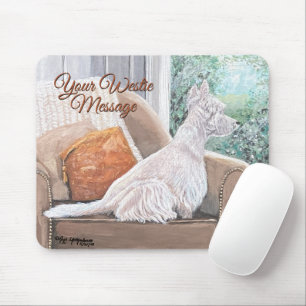 Westie Looking Out a Window Mouse Mat
