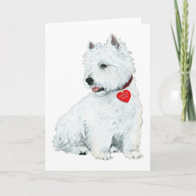 Westie Love Holiday Card (Front)
