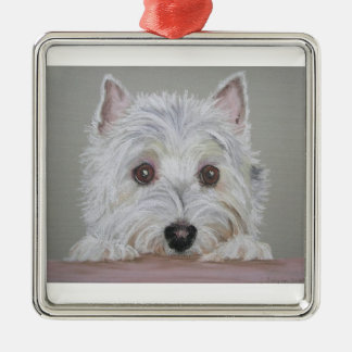 Westie Metal Tree Decoration