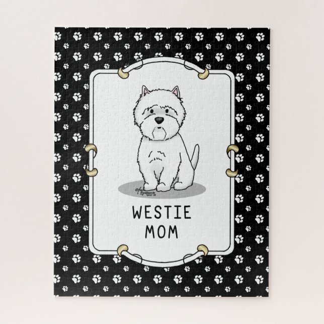 Westie Mom - West Highland White Terrier Mom Jigsaw Puzzle (Vertical)