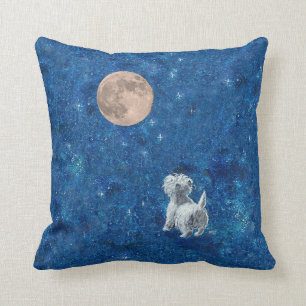 Westie Moon PILLOW
