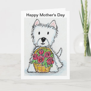 Westie Mother's Day card mum nana