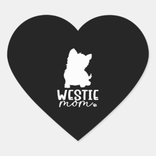 Westie Mum Heart Sticker