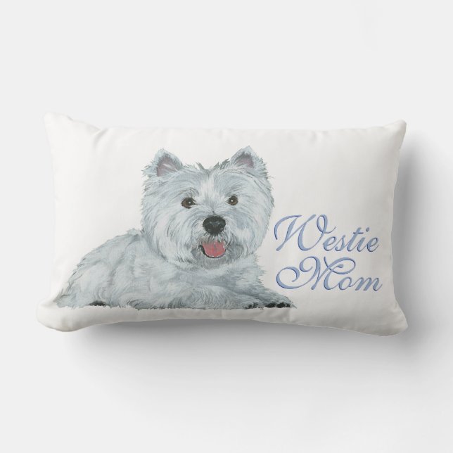 Westie Mum Lumbar Cushion (Front)