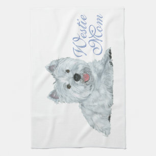Westie Mum Tea Towel