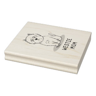 Westie Mum - West Highland White Terrier Mum Rubber Stamp