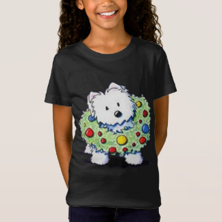 Westie Mum West Highland White Terrier Xmas Light  T-Shirt