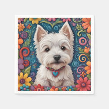 Westie napkins