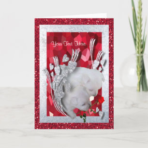 Westie New Misty and Muffin Customise It Valentine Holiday Card