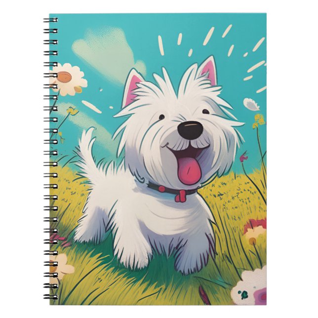 Westie notebook - Westie living its best life. (Front)