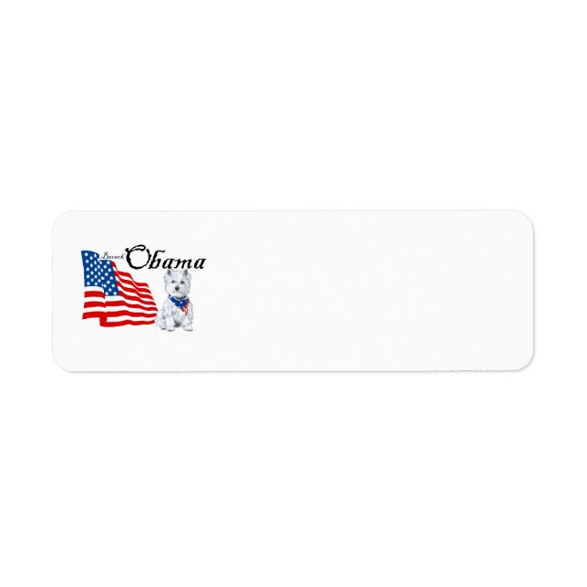 Westie Obama Return Address Label (Front)
