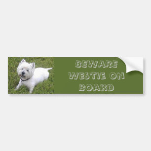 Westie on Board bumper sticker