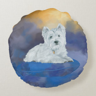 Westie on Cushion