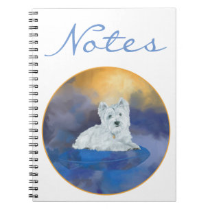 Westie on Cushion Notebook