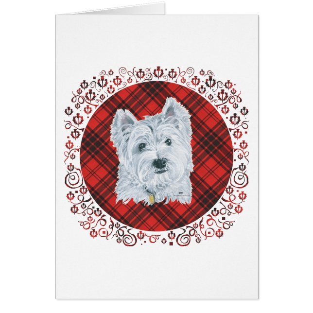 Westie on Tartan (Front)