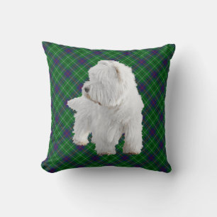 Westie on Tartan PILLOW