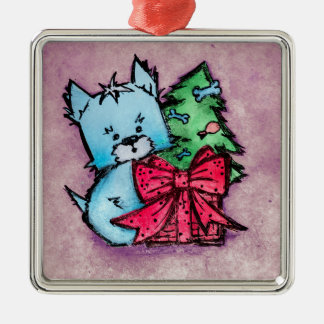 Westie Ornaments - Gifts and X-mas Tree - Violet