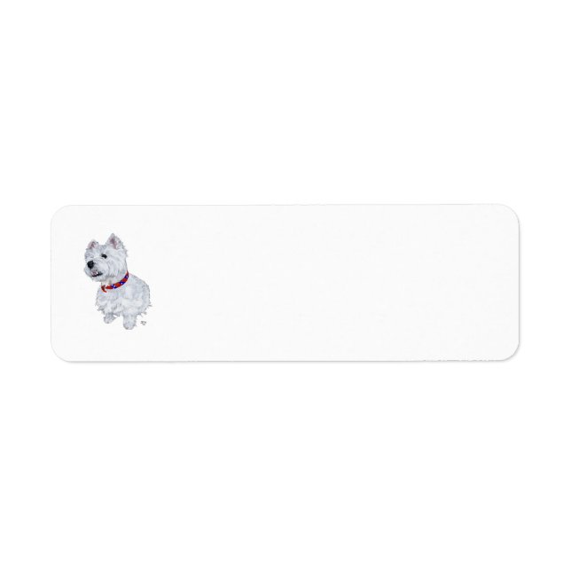 Westie Patriotic Return Address Label (Front)