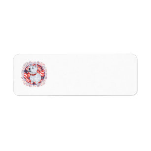Westie Patriotic Return Address Label
