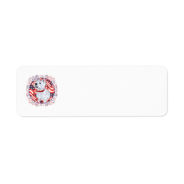 Westie Patriotic Return Address Label (Front)