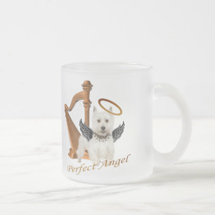Westie Perfect Angel Frosted Glass Coffee Mug