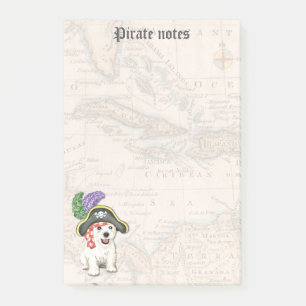 Westie Pirate Post-it Notes