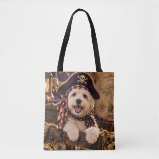 Westie Pirate Tote Bag