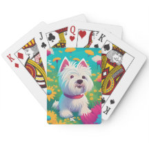 Westie playing cards