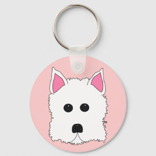 Westie Portrait Key Ring