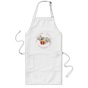 Westie Puppy First Christmas Long Apron