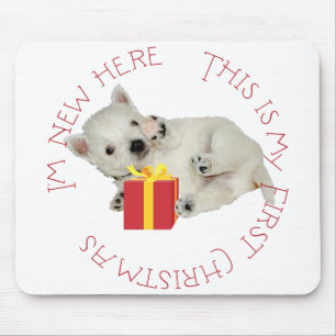 Westie Puppy First Christmas Mouse Mat