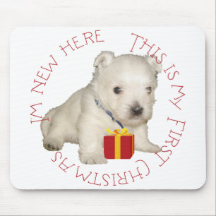 Westie Puppy First Christmas Mouse Mat