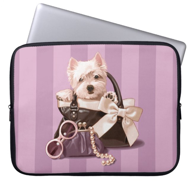 Westie puppy in Handbag Laptop Sleeve (Front)