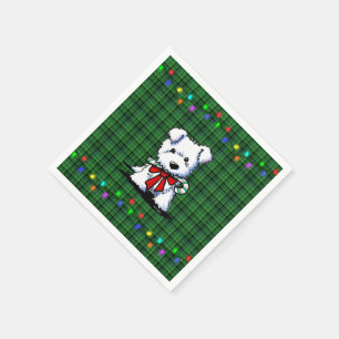 Westie Puppy KiniArt Christmas Napkin