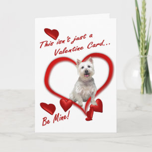 Westie Puppy Love In An Envelope - New Version #2 Holiday Card