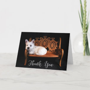 Westie Puppy Photo Thank You Card