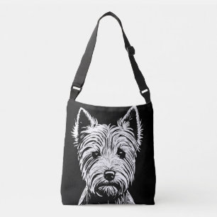 Westie Puppy Portrait Crossbody Bag