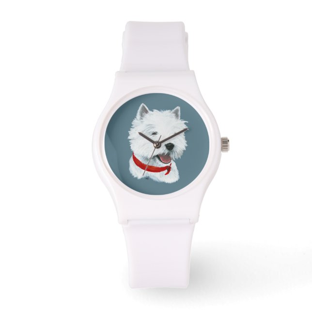 Westie Red Collar Watch (Front)