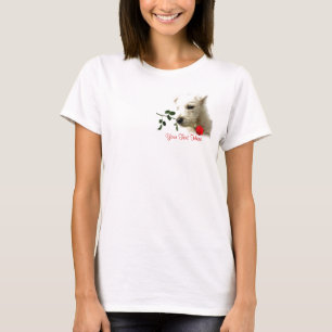 Westie Red Rose Valentine Design T-Shirt