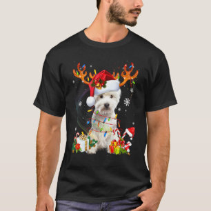 Westie Reindeer Family Matching Christmas Pyjamas  T-Shirt