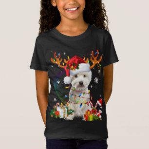 Westie Reindeer Family Matching Christmas Pyjamas T-Shirt