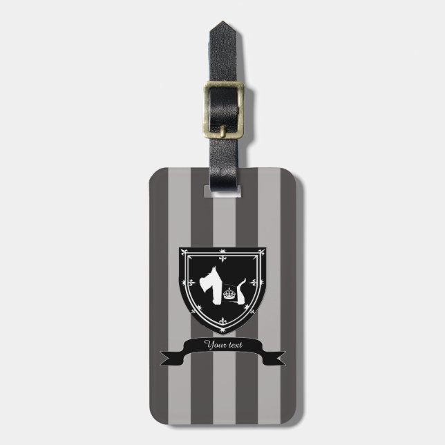 Westie Royal Crown Luggage Tag (Front Vertical)
