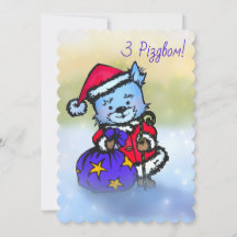 Westie Santa Claus - З Різдвом! - Hand Drawn