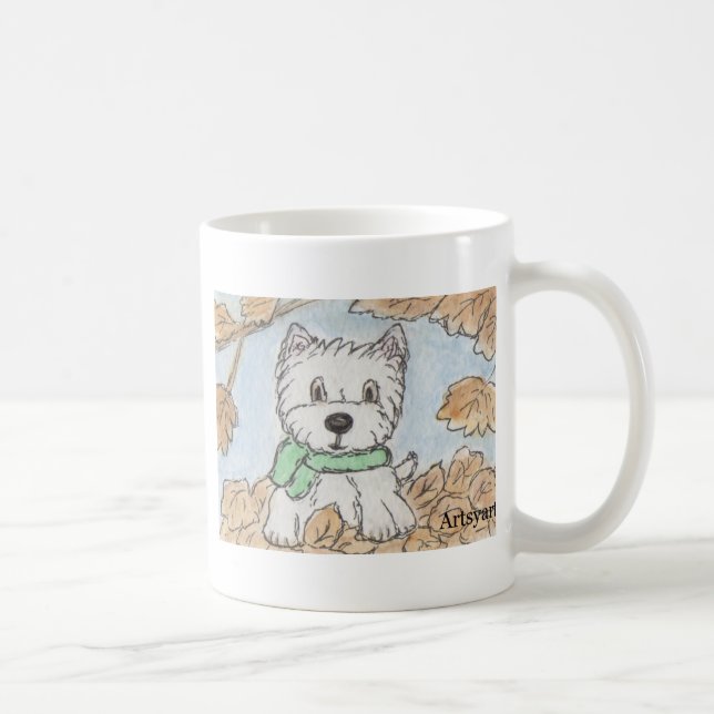 WESTIE SCARF COFFEE MUG (Right)