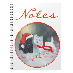 Westie Scottie Christmas Notebook