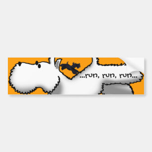Westie/Scottie Run Bumper Sticker